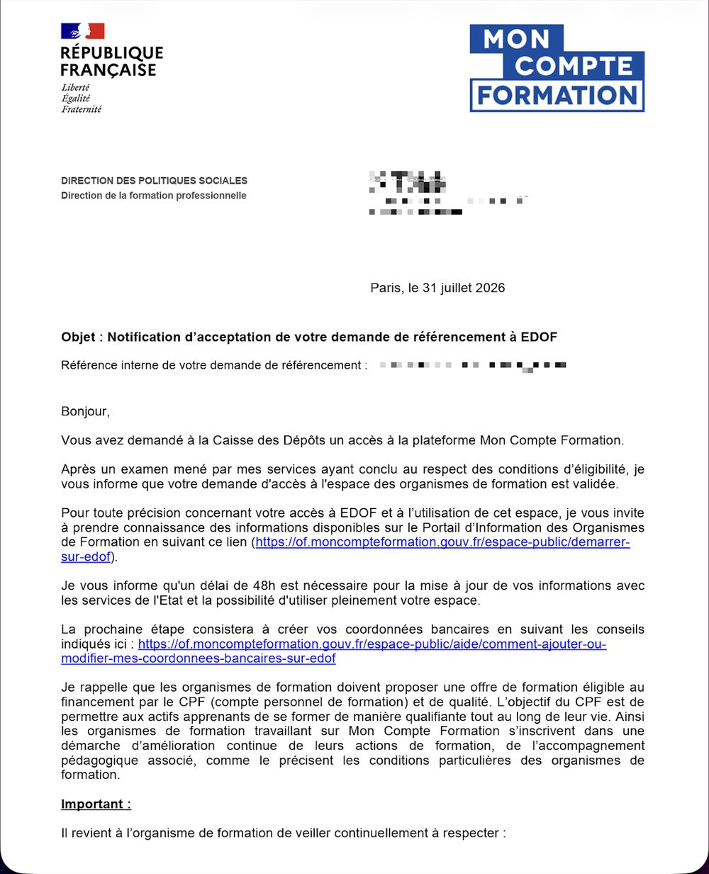 Preuve de référencement n°3
